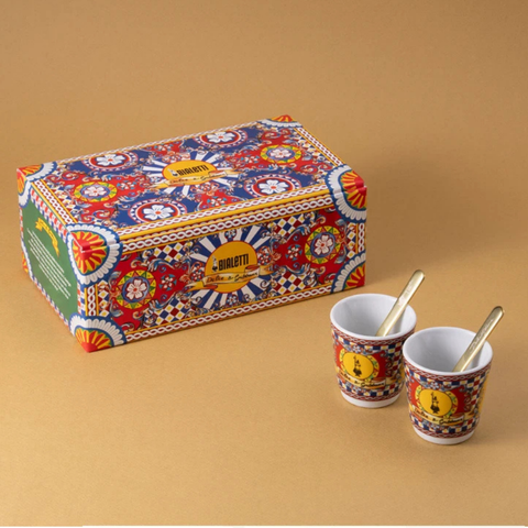 Bialetti Dolce & Gabbana Sicilian Shot Cup & Muddler 2-Person Espresso Set