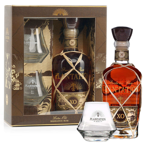 PLANTATION 20TH ANNIVERSARY XO RUM (2 GLASSES)