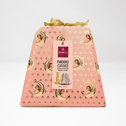 Pandoro con Gocce di Cioccolato Fondenti e al Latte - 1kg