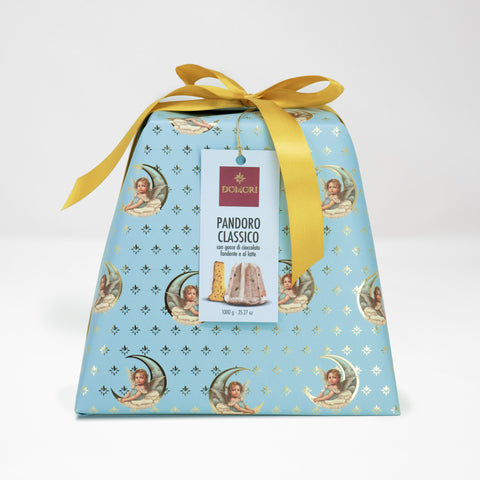 Pandoro con Gocce di Cioccolato Fondenti e al Latte - 1kg