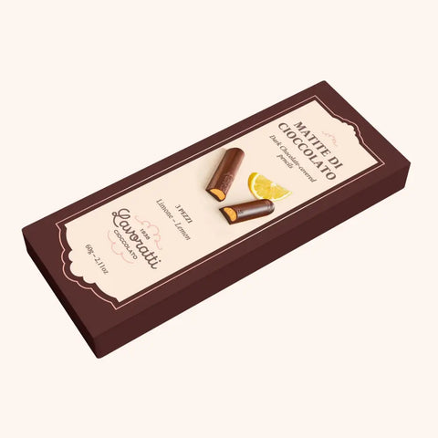 Matite di Cioccolato fondente e Limone