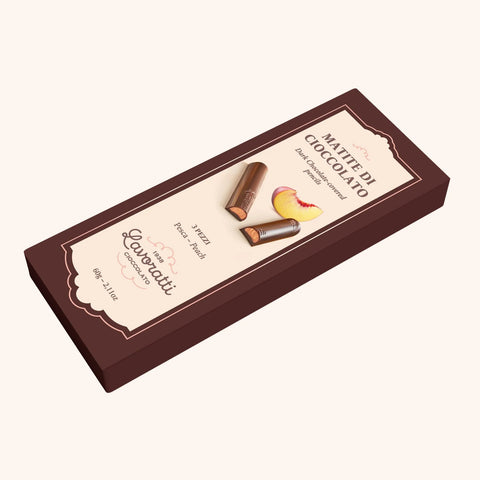Dark Chocolate and Peach Pencils