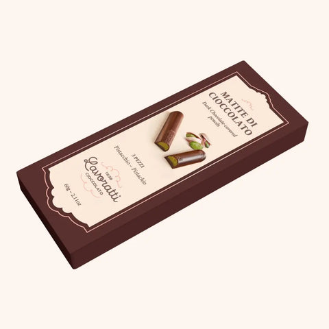 Matite di Cioccolato fondente e Pistacchio