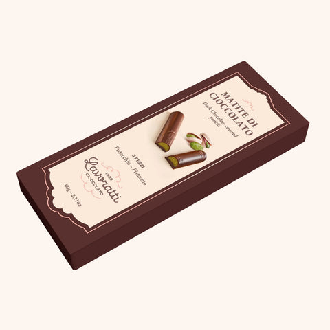 Dark Chocolate and Pistachio Pencils