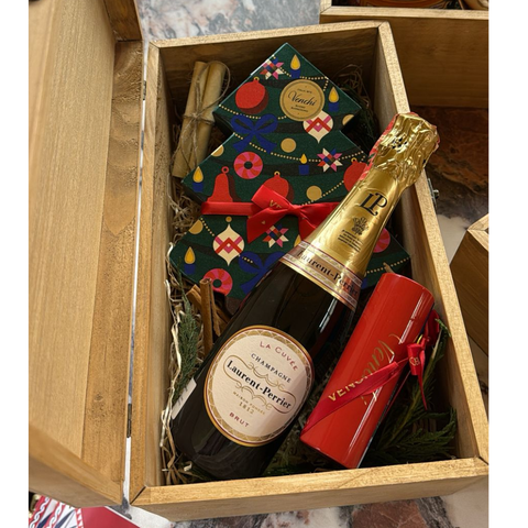 Laurent-Perrier mini and Venchi Christmas Tree Gift Box