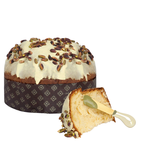 Sicilian Pistachio panettone with a velvety Pistachio cream 1KG