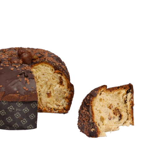Panettone with Glazed Chestnuts and Gianduja