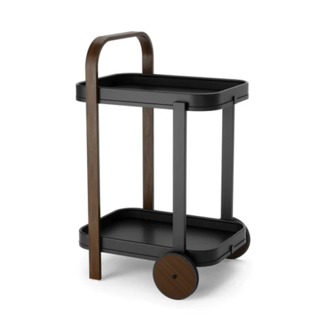 Umbra Bellwood Bar & Storage Cart Black-Natural
