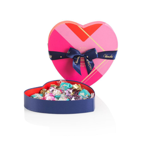 Venchi , Heart box with assorted chocolates
