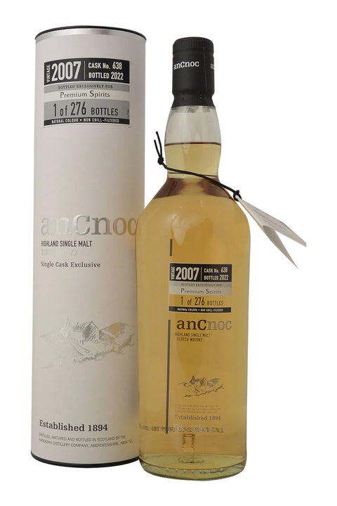 ANCNOC VINTAGE 2007 BOURBON SELECTED SINGLE MALT