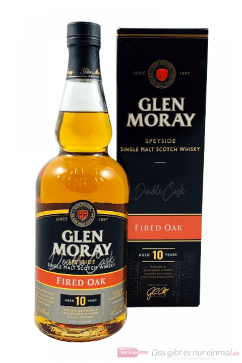 Glen Moray 10 Years Fired Oak Single Malt Scotch Whisky 0,7 L