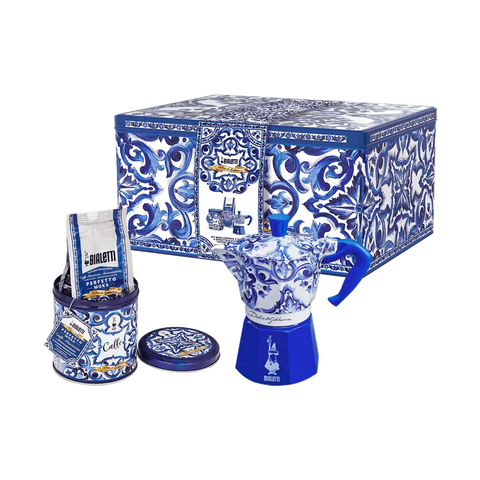 Bialetti X Dolce & Gabbana Blue Mediterranean Moka Express x Ground Coffee 200g