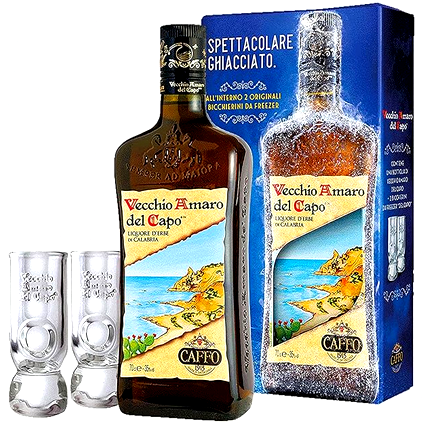 Vecchio Amaro Del Capo 70cl with 2 Glasses