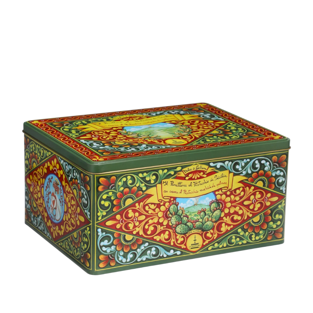 Sicilian Pistachio panettone with a velvety Pistachio cream 600g - Image 2